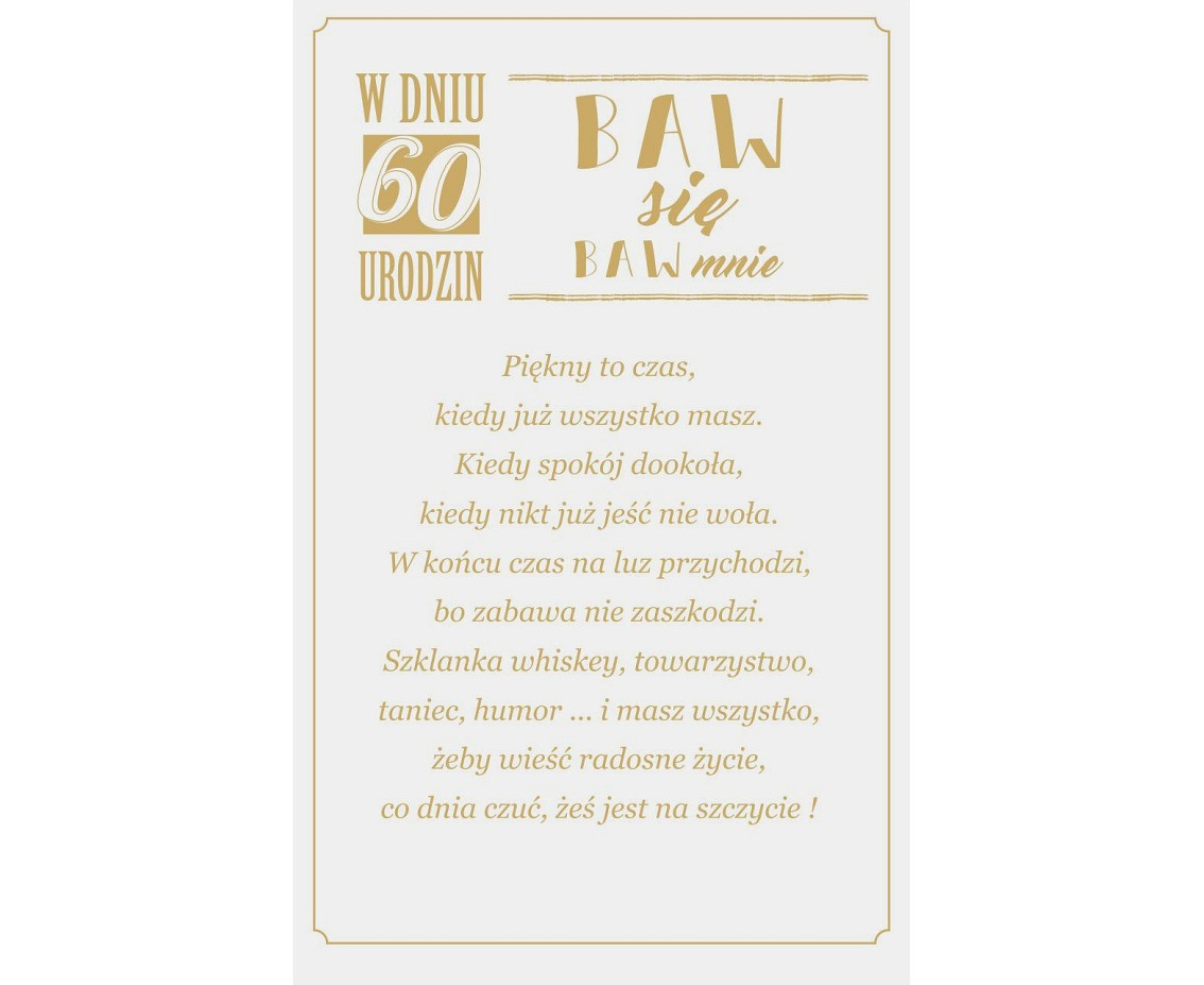 Birthday Card 60th Birthday, Couple, 13x20,5 cm